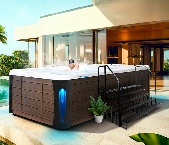 Calspas hot tub being used in a family setting - Madison